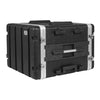 Sound Town STRC-A8UT | Lightweight and Compact 8U PA DJ ABS Road Case w/ 7U Rack Space, 19” Depth, Retractable Handle, Wheels and Heavy-Duty Latches