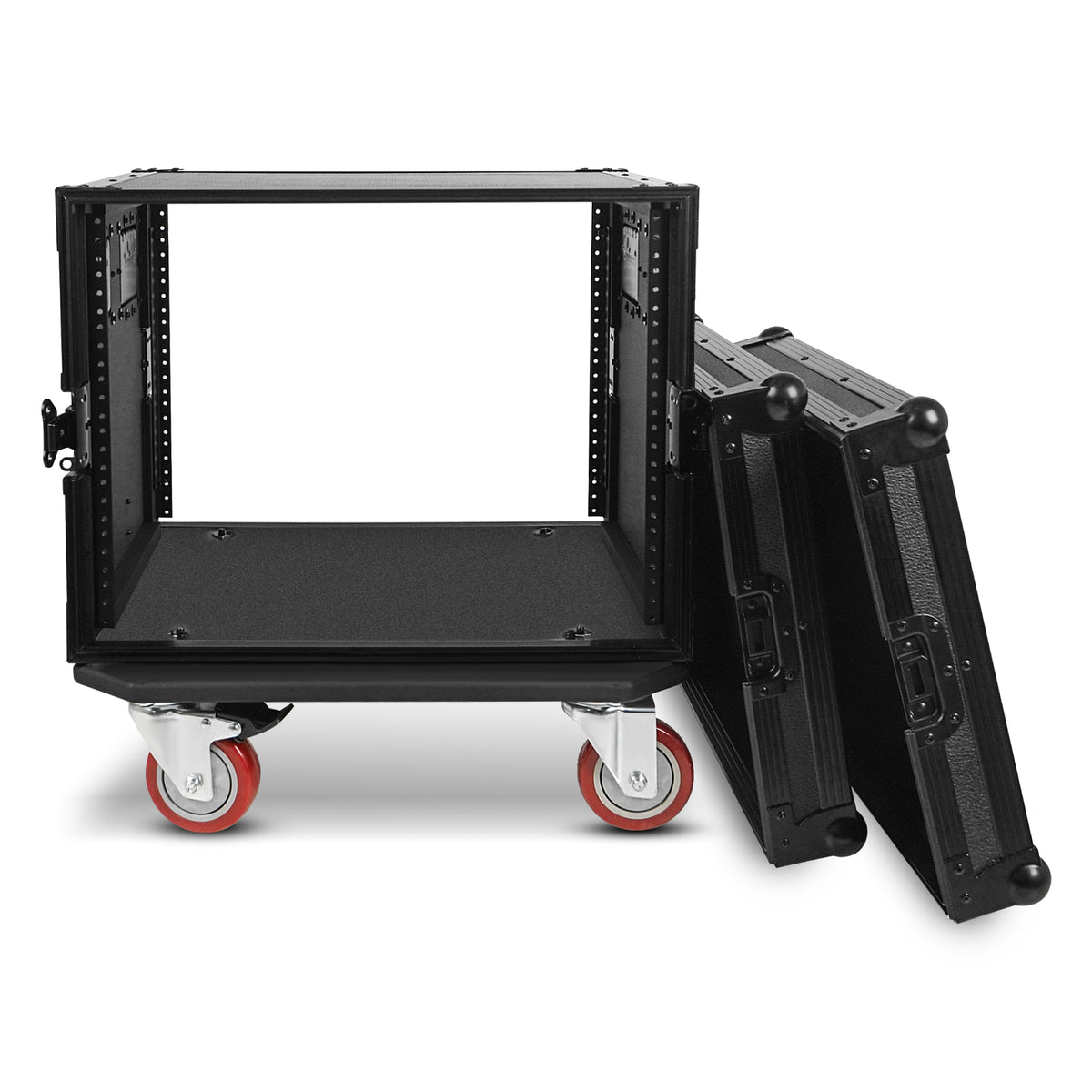 STRC-B8UW | Black Series 8U Space PA/DJ Rack/Road Case w/ All