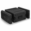 Sound Town STRC-PE4U | 4U Molded PE Rack Road Case with 17" Depth, Microphone and Accessory Storage Lids, Twist Latches, Front & Rear Rack Rails, Lightweight - Right Angle