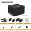 Sound Town STRC-PE6U | 6U Molded PE Rack Road Case with 17" Depth, Microphone and Accessory Storage Lids, Twist Latches, Front & Rear Rack Rails, Lightweight - Package Contents
