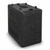 Sound Town STRC-PE6U | 6U Molded PE Rack Road Case with 17" Depth, Microphone and Accessory Storage Lids, Twist Latches, Front & Rear Rack Rails, Lightweight - Standing Upright, Closed