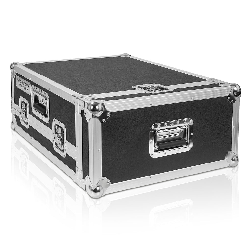 Sound Town STRC-QU16DH -R | REFURBISHED: ATA Plywood Mixer Case with Interior Foam Protection, Dog House and Caster wheels for Allen & Heath QU-16 Mixer Console-Heavy Duty Construction