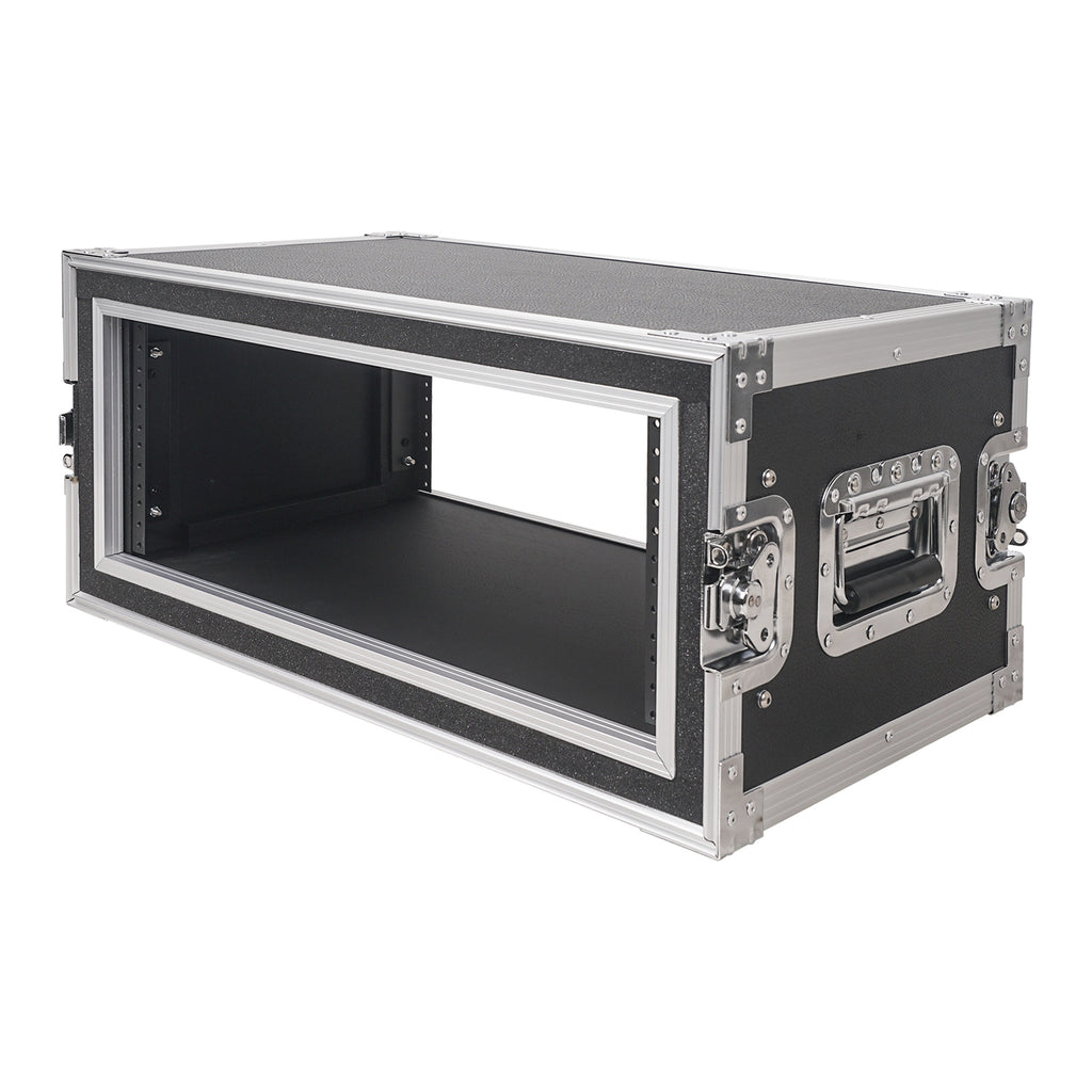 Sound Town STRC-SP4US-R | REFURBISHED: Shock Mount 4U ATA Plywood Rack Case with 15" Rackable Depth, 4-Space Size, Pro Tour Grade - Shallow Depth
