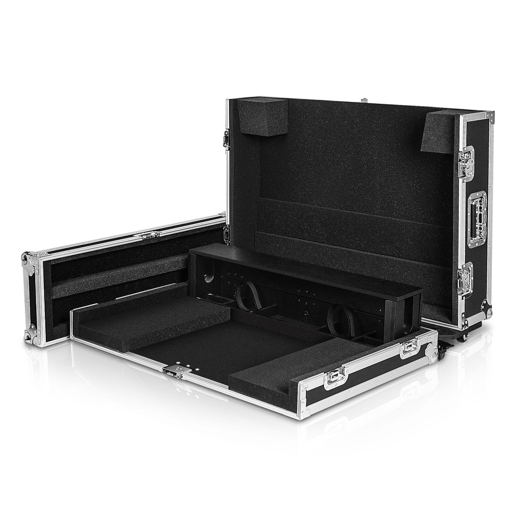 Sound Town STRC-SQ7DH | ATA Plywood Mixer Case with Interior Foam Protection, Dog House and Caster wheels for Allen & Heath SQ7 Mixer Console - Durable EVA Foam Interior Padding