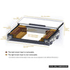 Sound Town STRC-SRLT Refurbished DJ Controller Road Case with Sliding Platform, Wheels and Rubber Handles - Size & Dimensions