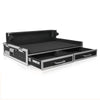 Sound Town STRC-WING48 | ATA Plywood Mixer Case with Interior Foam Protection, Doghouse, 2 Drawers, and Caster Wheels for Behringer WING 48 Mixer Console - Right Angle 