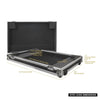 Sound Town STRC-X32W-R | REFURBISHED: ATA Plywood Mixer Case with Interior Foam Protection and Recessed Wheels, for Behringer X32 Digital Mixer - Inside and Outside Dimensions