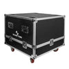Sound Town STRC-Z208X4 | Flight Case for Four ZETHUS-208BV2 Line Array Speakers with 4 Wheel Lock Casters