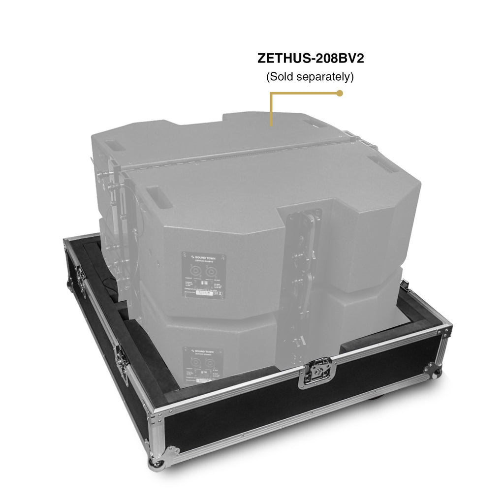 Sound Town STRC-Z208X4 | Flight Case for Four ZETHUS-208BV2 Line Array Speakers