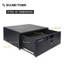 Sound Town STRD-4D-R 19" 4U Locking Rack Mount Sliding Drawer, with Protection Foam, Refurbished - Size and Dimensions