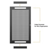 Sound Town STRK-DS21U-R | REFURBISHED: Vented Server Rack Doors, for STRK-M21U Steel Rack - Cable Grommet for Wire Organization