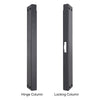 Sound Town STRK-DS8U-R | REFURBISHED: Vented Server Rack Doors, for STRK-M8U Steel Rack - Hinge & Locking Column