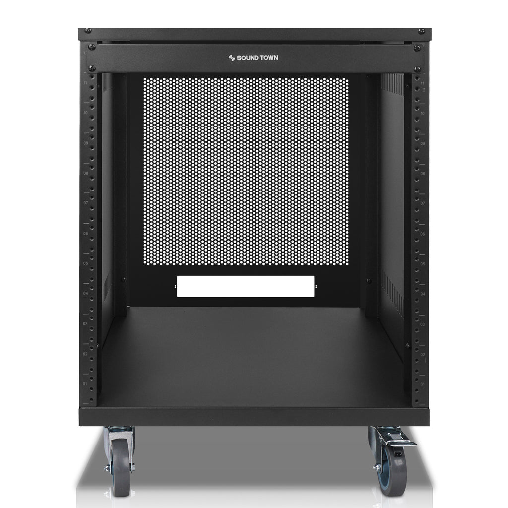 STRK-M12UWD | 12U Universal Steel Rack, w/ Mesh Doors STRK-M12UWD | 12U Universal Steel Rack, w/ Mesh Doors