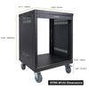 Sound Town STRK-M12U-R | REFURBISHED: 12U Universal Steel Equipment Rack w/ Locking Casters, Vented Side Panels for Audio/Video, Server and Network - Size & Dimensions