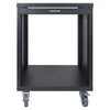 Sound Town STRK-M12U-R | REFURBISHED: 12U Universal Steel Equipment Rack w/ Locking Casters, Vented Side Panels for Audio/Video, Server and Network - Front Panel