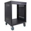 Sound Town STRK-M12U-R | REFURBISHED: 12U Universal Steel Equipment Rack w/ Locking Casters, Vented Side Panels for Audio/Video, Server and Network - Vertical Storage