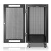 Sound Town STRK-M21UWD 21U Universal Steel Rack, w/ Mesh Doors, Cable Grommet Cutout for Wire Organization, Locking Casters, Vented Side Panels for Audio Video, Server and Network Equipment - Internal