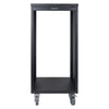 Sound Town STRK-M21U-R | REFURBISHED: 21U Space Universal Steel Equipment Rack w/ Locking Casters, Vented Side Panels for Audio/Video, Server and Network - Front Panel