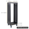 Sound Town STRK-M30U-R | REFURBISHED: 30U Space Universal Steel Equipment Rack w/ Locking Casters, Vented Side Panels for Audio/Video, Server and Network - Size and Dimensions