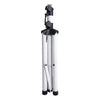 Sound Town STSD-48W-PAIR-R | REFURBISHED: 2-Pack Universal Tripod Speaker Stands with Adjustable Height, 35mm Compatible Insert, Locking Knob and Shaft Pin, White - Closed