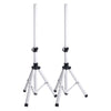 Sound Town STSD-48W-PAIR-R | REFURBISHED: 2-Pack Universal Tripod Speaker Stands with Adjustable Height, 35mm Compatible Insert, Locking Knob and Shaft Pin, White