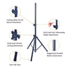 Sound Town STSD-71B-PAIR-R | REFURBISHED: 2-Pack Universal Tripod Speaker Stands w/ Adjustable Height, 35mm Compatible Insert, Locking Knob, Shaft Pin, Black - features