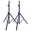 Sound Town STSD-71B-PAIR-R | REFURBISHED: 2-Pack Universal Tripod Speaker Stands w/ Adjustable Height, 35mm Compatible Insert, Locking Knob, Shaft Pin, Black