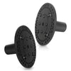Sound Town STSD-AD3B-PAIR | Versatile Two 35mm (1 3/8") Speaker Pole Mount and M10 Threaded Mounting Plate Adapter Set for PA/DJ Speaker Cabinet, Black 