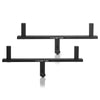 Sound Town STSD-D2.0-PAIR | PA DJ Dual Speaker Pole Mount Mounting Brackets Adjustable Width
