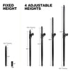 Sound Town STSD-MM1449B | Speaker Pole Set, 29"-48" Adjustable Height Subwoofer/Speaker Pole & 14" Fixed Height Extended Pole with M20 & 35mm Adapters, Black-Dimensions