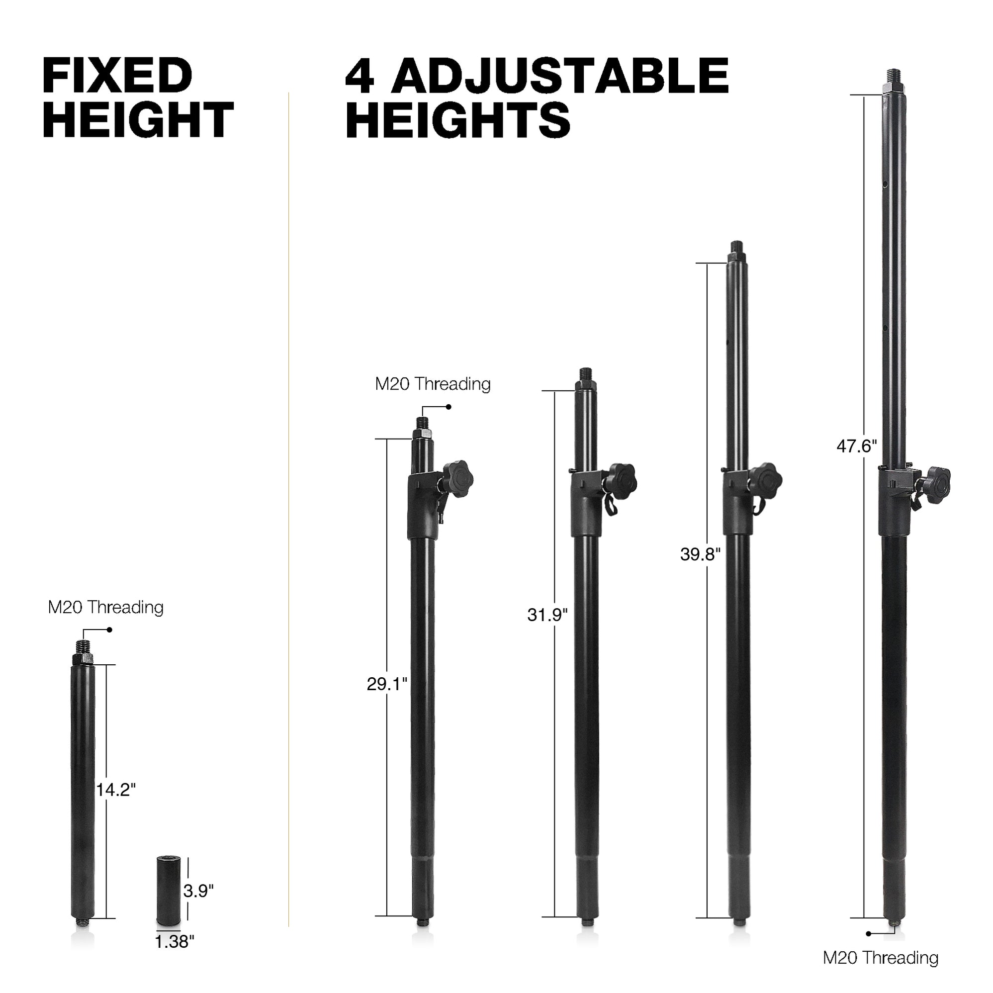 STSD-MM1449B | Speaker Pole Set, 29