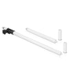 Sound Town STSD-MM1449W | Speaker Pole Set, 29"-48" Adjustable Height Subwoofer/Speaker Pole & 14" Fixed Height Extended Pole with M20 & 35mm Adapters, White