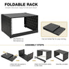 Sound Town STWOR-4U | 4U Foldable Wall-Mount & Desktop Open Frame Server Rack with 12" Depth for Network Equipment, Switches, Routers, Patch Panels, NAS, PDUs - Foldable Rack, Assembly Instructions