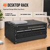 Sound Town STWOR-4U | 4U Foldable Wall-Mount & Desktop Open Frame Server Rack with 12" Depth for Network Equipment, Switches, Routers, Patch Panels, NAS, PDUs - Desktop Application