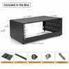 Sound Town STWOR-4U | 4U Foldable Wall-Mount & Desktop Open Frame Server Rack with 12" Depth for Network Equipment, Switches, Routers, Patch Panels, NAS, PDUs - Size and Dimensions, Package Contents, Included in the Box