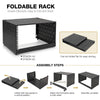 Sound Town STWOR-6U | 6U Foldable Wall-Mount & Desktop Open Frame Server Rack with 12" Depth for Network Equipment, Switches, Routers, Patch Panels, NAS, PDUs - Foldable Rack, Assembly Instructions