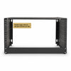Sound Town STWOR-6U | 6U Foldable Wall-Mount & Desktop Open Frame Server Rack with 12" Depth for Network Equipment, Switches, Routers, Patch Panels, NAS, PDUs - Cage Nut Installation