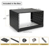 Sound Town STWOR-6U | 6U Foldable Wall-Mount & Desktop Open Frame Server Rack with 12" Depth for Network Equipment, Switches, Routers, Patch Panels, NAS, PDUs - Size and Dimensions, Package Contents, Included in the Box