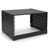 Sound Town STWOR-6U | 6U Foldable Wall-Mount & Desktop Open Frame Server Rack with 12" Depth for Network Equipment, Switches, Routers, Patch Panels, NAS, PDUs - Right