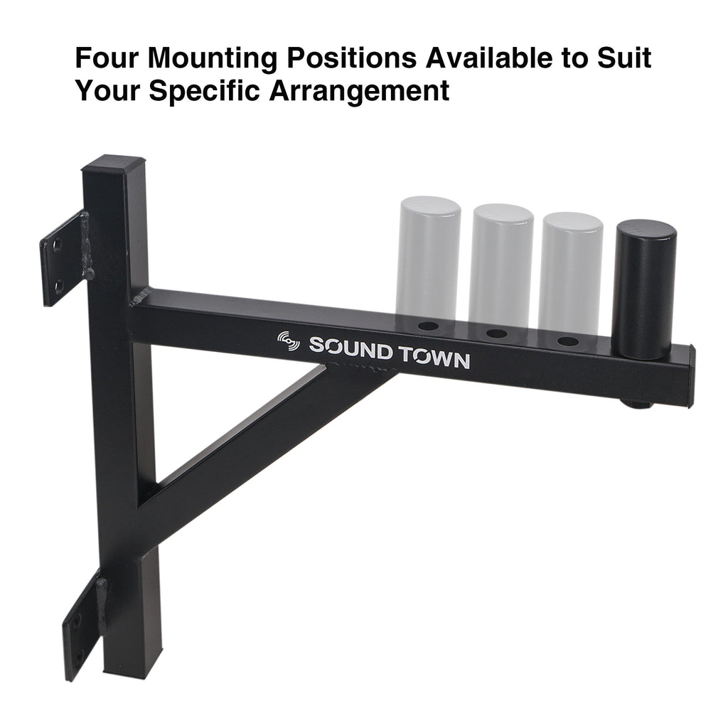 Sound Town STWSD-F15A-PAIR-R REFURBISHED: 2-Pack Wall-Mount Speaker Brackets, Fits 35mm Speaker Mounts - Adjustable Positions