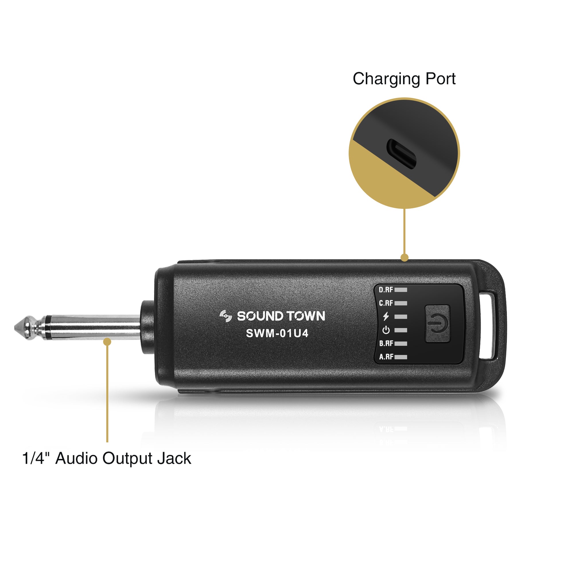 SWM-01U4 | 2.4G Hz Rechargeable Wireless Mic System w/ 4 Mics, 1/4 ...