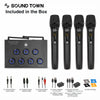SWM15-4MAX | 32-Channel Wireless Microphone Karaoke Mixer with 4 Rechargeable Metal Mics, Optical (Toslink), AUX for Smart TVs, Soundbars & Home Receivers - Package Contents