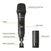 Sound Town SWM16-4MEGA | 200 Channels Wireless Microphone Karaoke Mixer System, w/ 4 Metal Handheld Mics, Optical (Toslink), AUX, for Smart TV, Home Theater, Sound Bar - Microphone Details