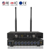 Sound Town SWM16-4MEGA | 200 Channels Wireless Microphone Karaoke Mixer System, w/ 4 Metal Handheld Mics, Optical (Toslink), AUX, for Smart TV, Home Theater, Sound Bar - Front  Pannel Controls