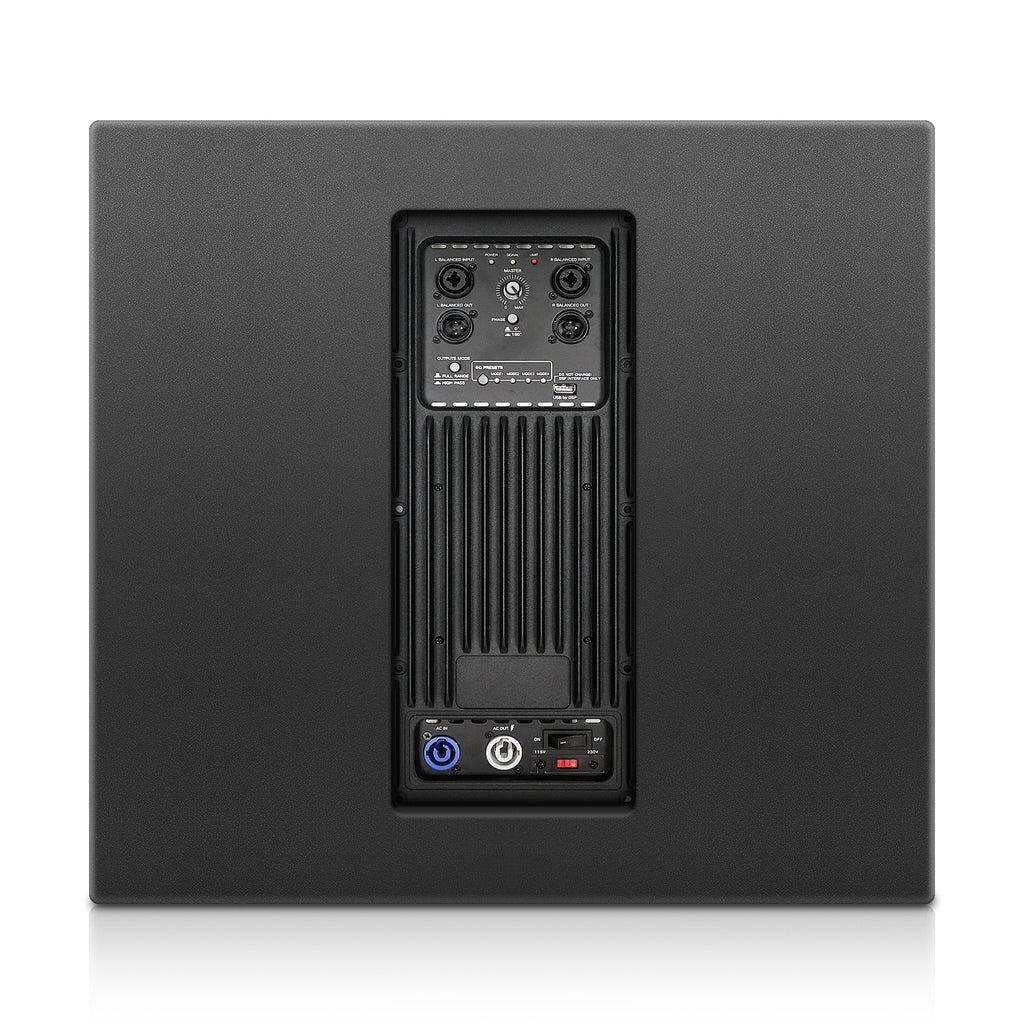 Sound Town ZETHUS-VX118SPW | ZETHUS Series 18” 1600W Powered Line Array Subwoofer w/ Built-In DSP, Versatile Installations, Black - Back Panel