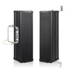 Sound Town TARVOS-CL25B-PAIR-R | REFURBISHED: Pair of Passive 70V/100V Dual 5" Weather-Resistant Column Array Speakers, w/ IP55-rated Aluminum Enclosure, for Home & Commercial, Black-Horizontal and Vertical Mounting Options 