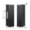 Sound Town TARVOS-CL25B-PAIR | Pair of Passive 70V/100V Dual 5" Weather-Resistant Column Array Speakers, w/ IP55-rated Aluminum Enclosure, for Home & Commercial, Black-Horizontal and Vertical Mounting Options 