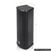 Sound Town TARVOS-CL25B-PAIR-R | REFURBISHED: Pair of Passive 70V/100V Dual 5" Weather-Resistant Column Array Speakers, w/ IP55-rated Aluminum Enclosure, for Home & Commercial, Black-Dimension