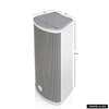 Sound Town TARVOS-CL25G-PAIR | Pair of Passive 70V/100V Dual 5" Weather-Resistant Column Array Speakers, w/ IP55-rated Aluminum Enclosure, for Home & Commercial, Gray-Dimension