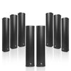Sound Town TARVOS-CL45BX8 | Eight 70V/100V 4x5" Weather-Resistant Column Array Passive Speakers, w/ IP55-rated Aluminum Enclosure, for Home &amp; Commercial, Black